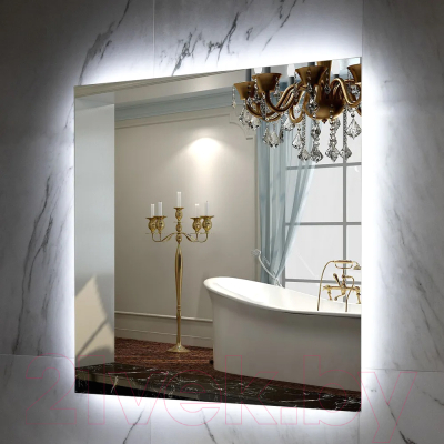 Зеркало Пекам Greta Fly 80x80 / GretaFly-80x80B (с подсветкой и бесконтактным сенсором)