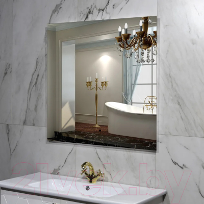 Зеркало Пекам Greta Fly 80x80 / GretaFly-80x80B (с подсветкой и бесконтактным сенсором)