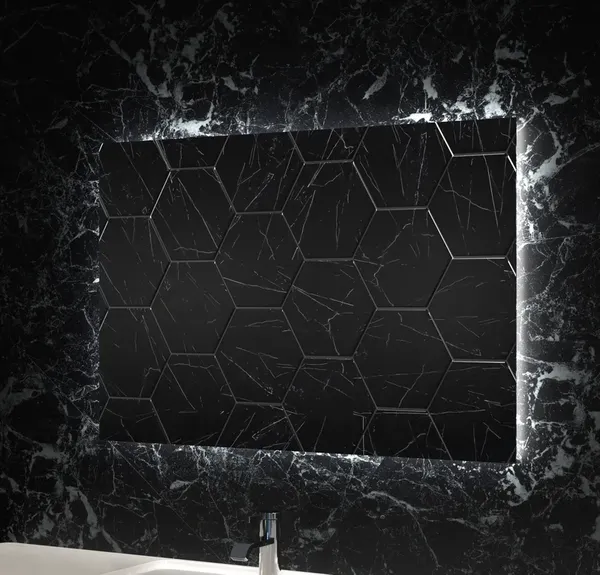 Зеркало Пекам Greta Fly 90x80 / GretaFly-90x80B