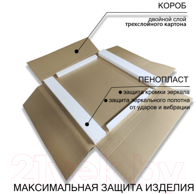 Зеркало Пекам Greta Fly 100x80 / GretaFly-100x80B (с подсветкой и бесконтактным сенсором)
