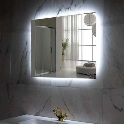 Зеркало Пекам Greta Fly 100x80 / GretaFly-100x80B (с подсветкой и бесконтактным сенсором)