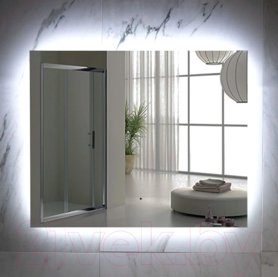 Зеркало Пекам Greta Fly 120x80 / GretaFly-120x80B (с подсветкой и бесконтактным сенсором)