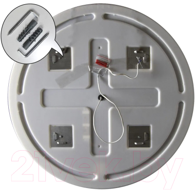 Зеркало Пекам Ring Fly 90x90 / RingFly-90x90B (с подсветкой и бесконтактным сенсором)