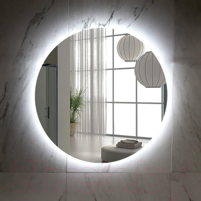 Зеркало Пекам Ring Fly 90x90 / RingFly-90x90B (с подсветкой и бесконтактным сенсором)