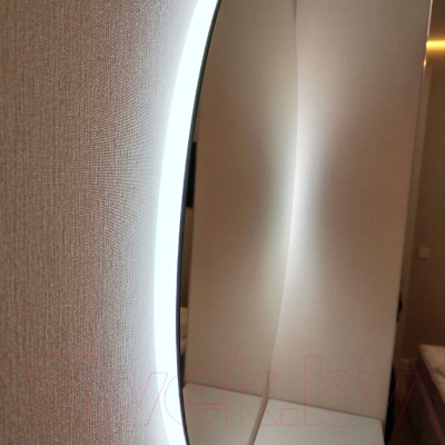 Зеркало Пекам Ring Fly 100x100 / RingFly-100x100spcl (с подсветкой, сенсором на прикосновение, подогревом, часами)