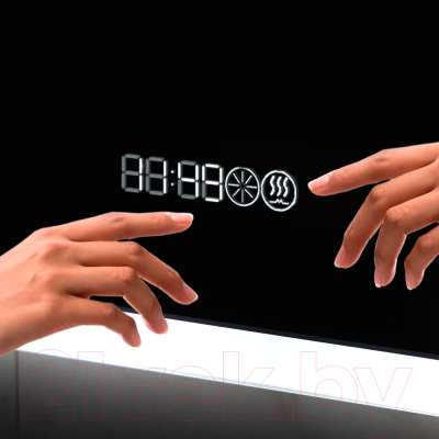 Зеркало Пекам Ring Fly 100x100 / RingFly-100x100spcl (с подсветкой, сенсором на прикосновение, подогревом, часами)