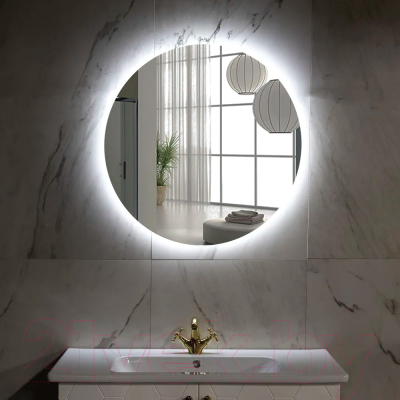 Зеркало Пекам Ring Fly 100x100 / RingFly-100x100B (с подсветкой и бесконтактным сенсором)