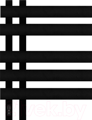 Полотенцесушитель электрический GRANULA Гамма Квадро 50x60 (терморегулятор, черный матовый) - фото