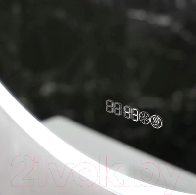 Зеркало Пекам Ring 90x90 / Ring-90x90spcl (с подсветкой, с сенсором, подогревом, часами)