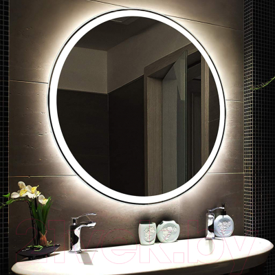 Зеркало Пекам Ring1 90x90 / Ring1-90x90B (с подсветкой и бесконтактным сенсором)