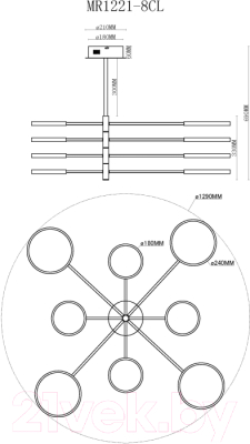 Люстра MyFar Eva MR1221-8CL