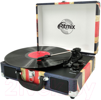 Проигрыватель виниловых пластинок Ritmix LP-120B_UK_FLAG