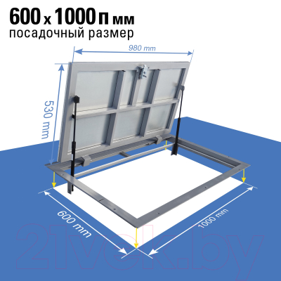 Люк напольный Lukoff Гарант 60x100П