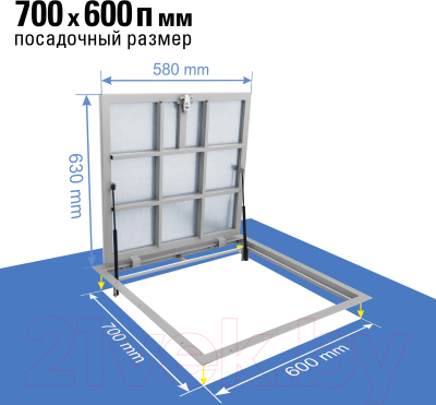 Люк напольный Lukoff Гарант 70x60 П