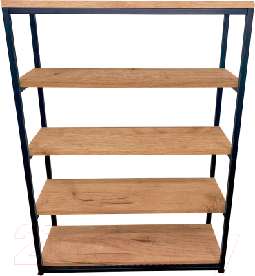 Стеллаж Millwood Лофт CH-5 90x30x110 (дуб золотой Craft/металл черный) - фото