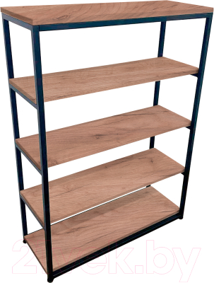 Стеллаж Millwood Лофт CH-5 90x30x110 (дуб табачный Craft/металл черный) - фото