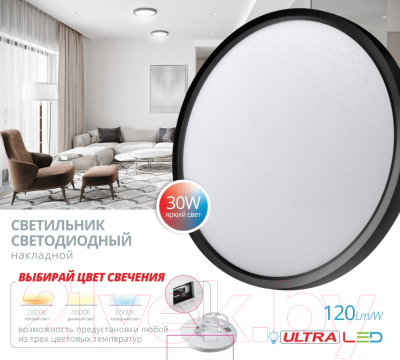 Потолочный светильник Ultra NR 30W CCT Black