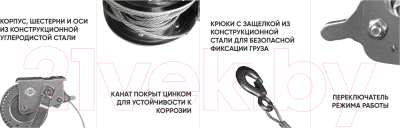 Лебедка ручная Gearsen FD / GFDK 0510 (0.5т, 10м)