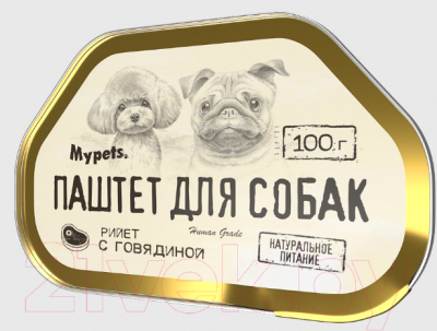 Влажный корм для собак Mypets Паштет из говядины / 40444