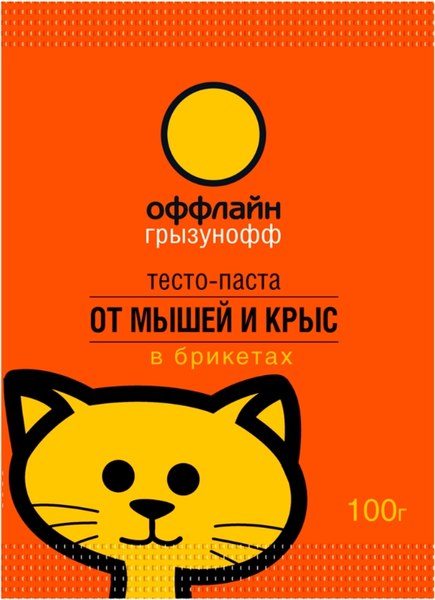 Средство для борьбы с вредителями Грызунофф Тесто брикет от грызунов - фото