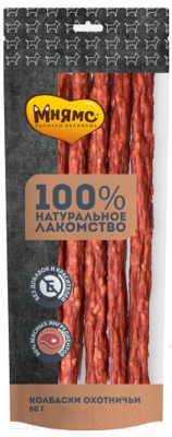 Лакомство для собак Мнямс Колбаски охотничьи / 705984 - фото