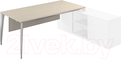 Стол-приставка Norden 180x90x74 / NZ-0105.YN.AL (ясень наварра/алюминий)