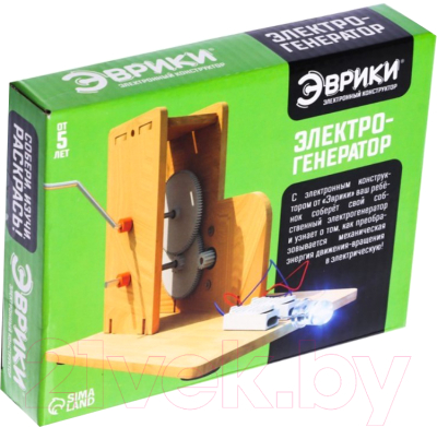 Конструктор электромеханический Эврики Электрогенератор / 7464620 - фото