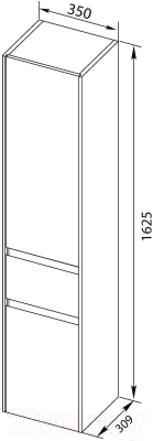Шкаф-пенал для ванной Aquanet Бруклин 35 / 310138