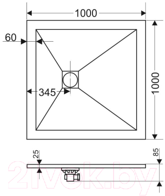 Душевой поддон Grossman Strong GR-S1100100Q