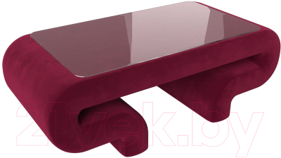 Журнальный столик Лига Диванов Волна (микровельвет бордовый)