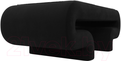 Журнальный столик Лига Диванов Волна (микровельвет черный)