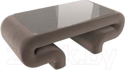 Журнальный столик Лига Диванов Волна (велюр коричневый)