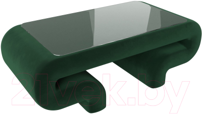 Журнальный столик Лига Диванов Волна (велюр зеленый)