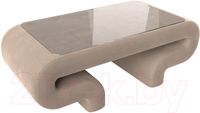 Журнальный столик Лига Диванов Волна (велюр бежевый)
