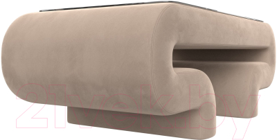 Журнальный столик Лига Диванов Волна (велюр бежевый)