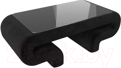 Журнальный столик Лига Диванов Волна (велюр черный)
