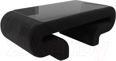 Журнальный столик Лига Диванов Волна (велюр черный)