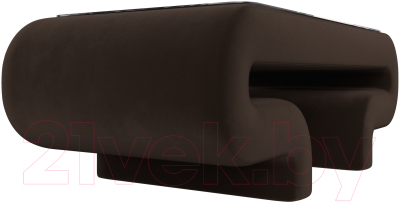 Журнальный столик Лига Диванов Волна (микровельвет коричневый)