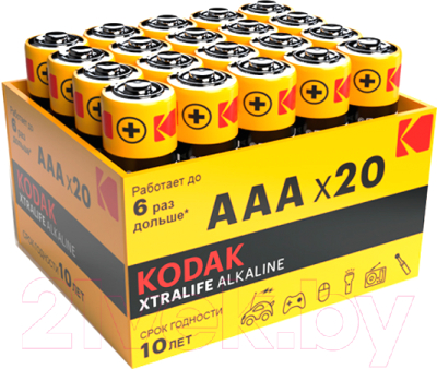 Комплект батареек Kodak LR03-20 bulk Xtralife Alkaline - фото