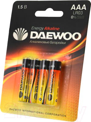 Комплект батареек Daewoo LR03 BL-4 Energy Alkaline - фото