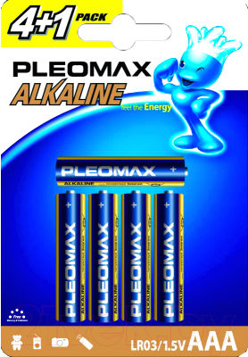 Комплект батареек Pleomax LR03 BL-4+1 / C0021218 - фото