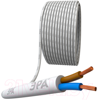 Провод силовой ЭРА ПВС 2х0.75мм2 / Б0058806