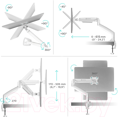 Кронштейн для монитора Onkron G100