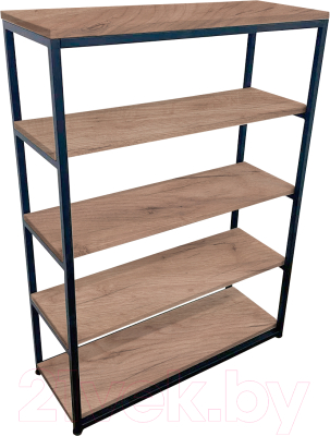 Стеллаж Millwood Лофт CH-5 100x30x110 (дуб табачный Craft/металл черный) - фото
