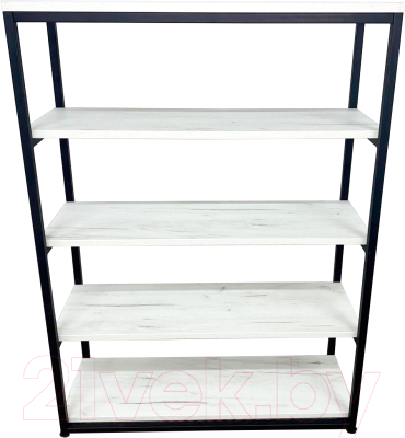 Стеллаж Millwood Лофт CH-5 110x30x110 (дуб белый Craft/металл черный) - фото