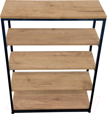 Стеллаж Millwood Лофт CH-5 110x30x110 (дуб золотой Craft/металл черный)