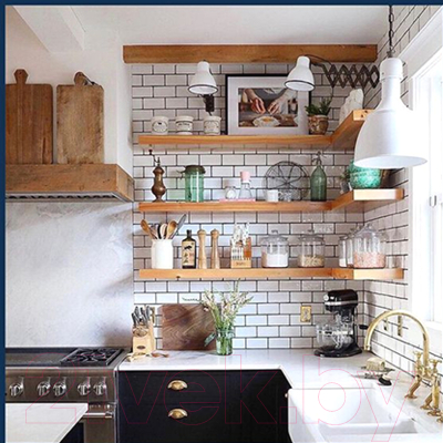 Полка Millwood Скрытого монтажа 80x24 (дуб золотой Craft)