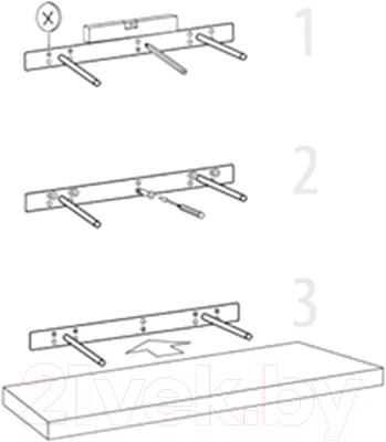 Полка Millwood Скрытого монтажа 100x24 (белый)