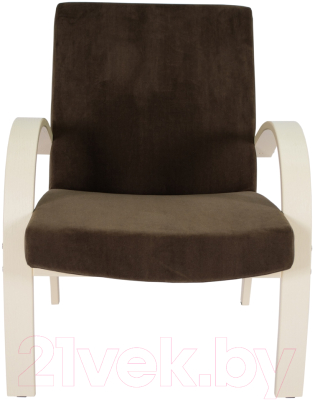 Кресло мягкое Мебелик Денди шпон (ультра шоколад/дуб шампань)