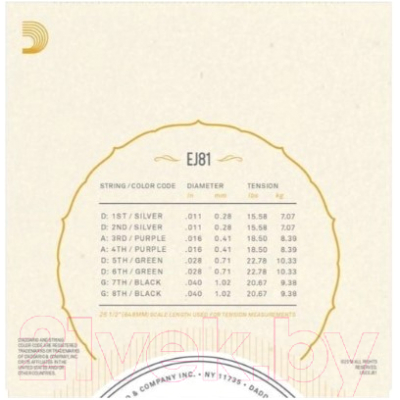 Струны для бузуки D'Addario EJ81